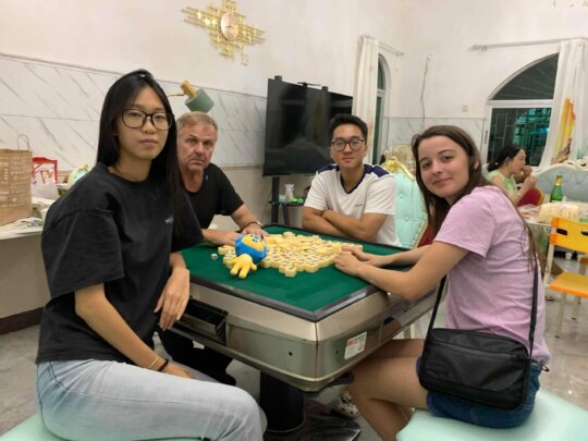 Mahjong at the Homestay