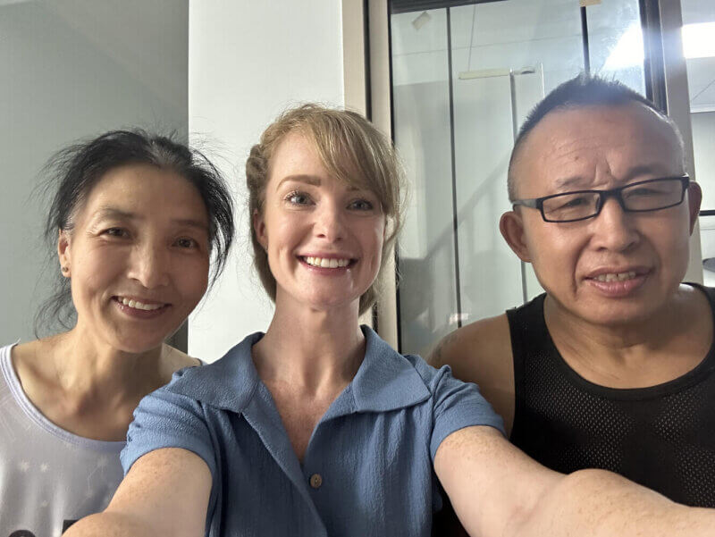 Jemma with her homestay family